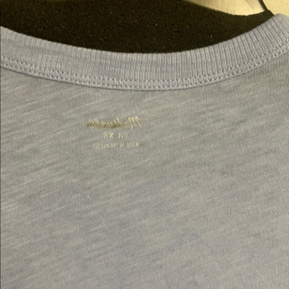 Madewell Westville, Raglan Tee, Extra Small, light blue,  curved bottom, ,NWT - Picture 5 of 6